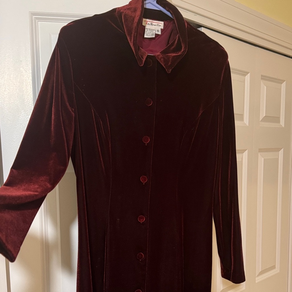 Deep Red Velvet Dress